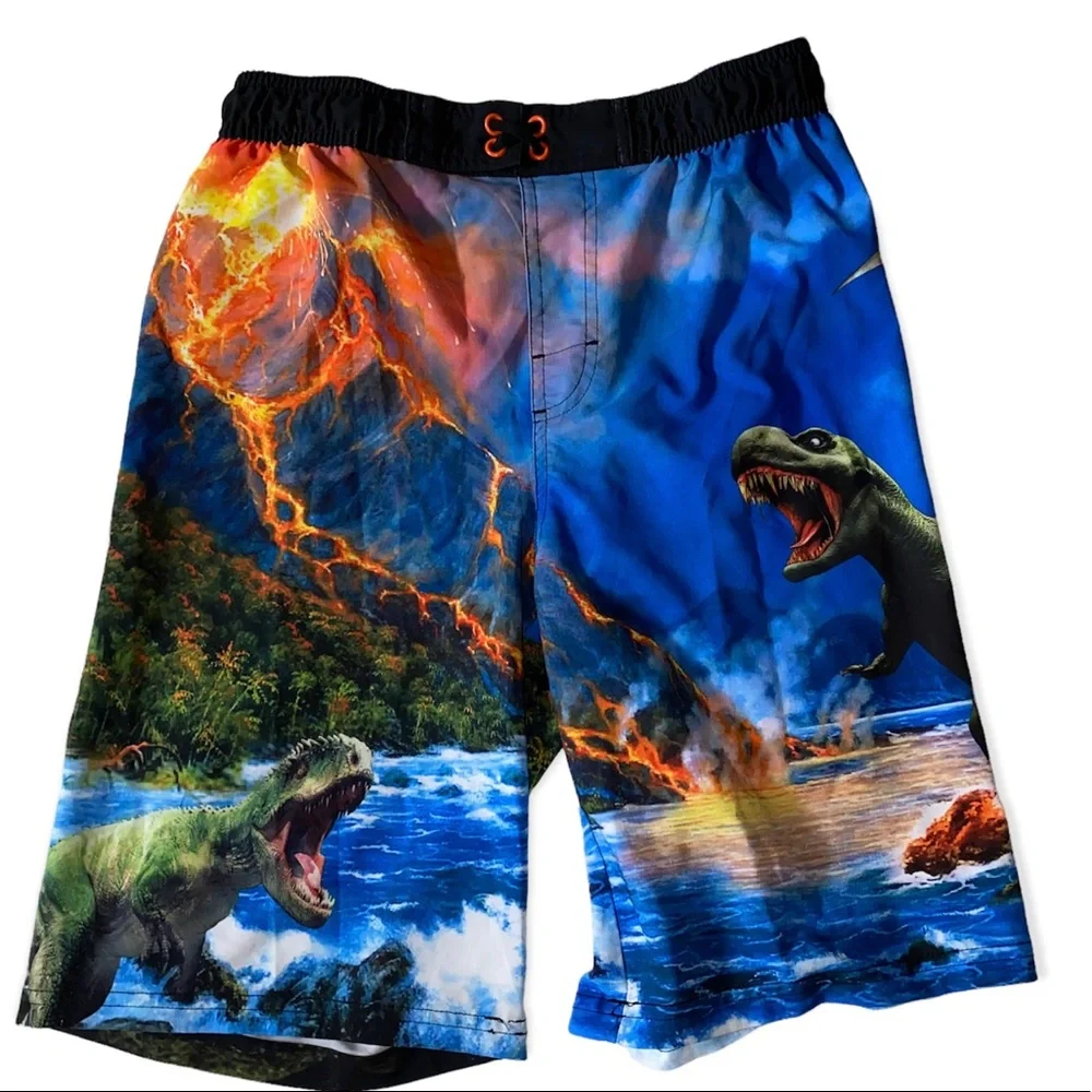 Wonder Nation Boys Graphic Dinosaur Swim Trunks size XL
